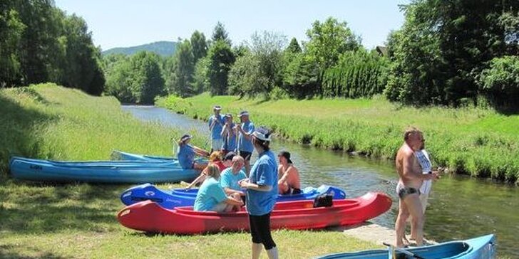 Dobrodružství na řece Nise až pro 3 výletníky: kánoe i koloběžky