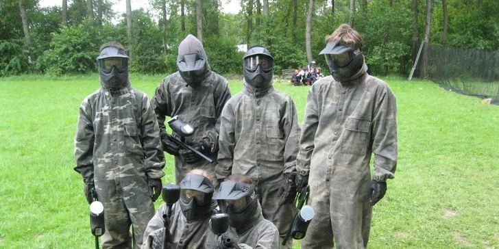 Adrenalin pro partu: hra paintballu se 100 kuličkami na osobu a zapůjčením kompletního vybavení