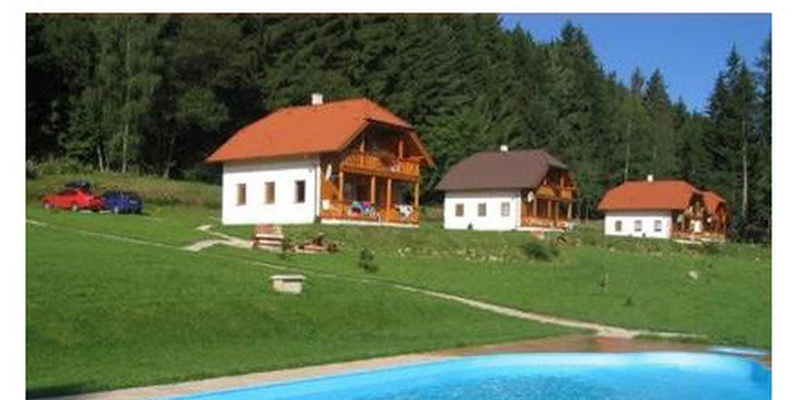 Týdenní pobyt na chatě s bazénem pro 4 nebo 8 osob