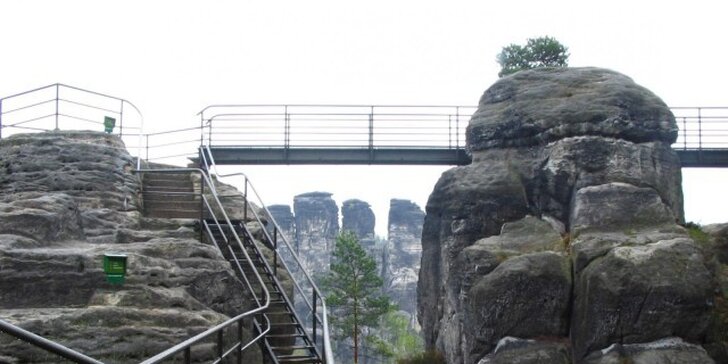 Výlet na Skalní most Bastei, Kurort Rathen v Saském Švýcarsku a Pravčickou bránu