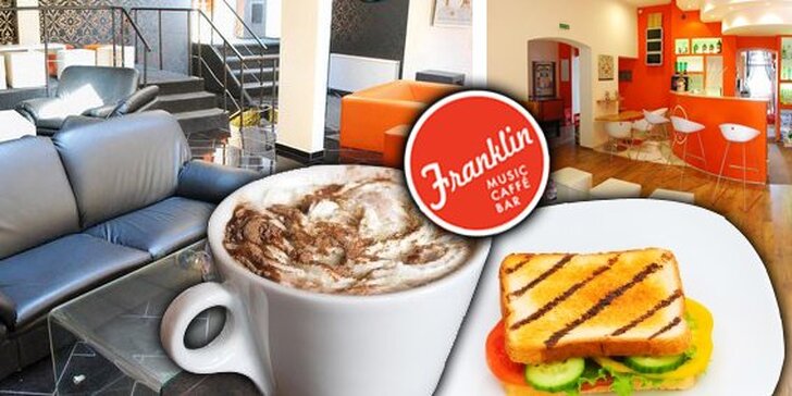 79 Kč za voňavou kávu a vynikající toust pro DVA. Nově zrekonstruovaný Franklin Music Caffé & bar a sleva 57%.