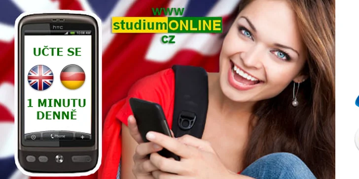 3 měsíce angličtiny nebo němčiny v SMS do mobilu, na WhatsApp nebo e-mail