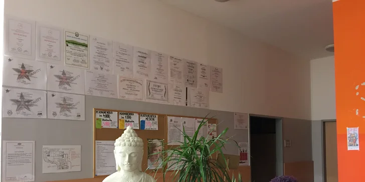 Pokud nemáte vlastní raketu a míčky, recepční vám je půjčí.