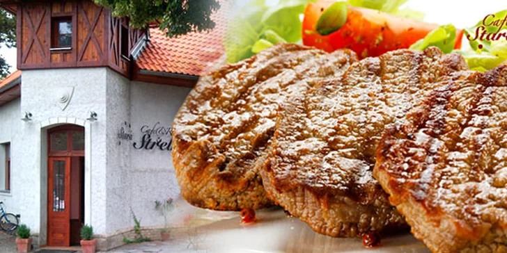 169 Kč za mix grilovaného masa PRO DVA. Hovězí svíčková, vepřová panenka, kuřecí steak a příloha, celkem 400 g masa pro vaše pochutnání.
