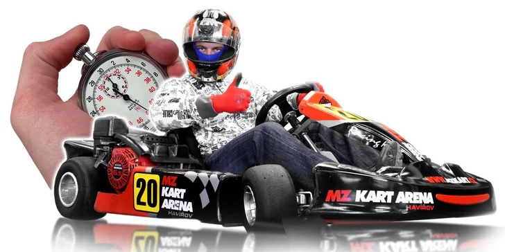 Jízda v nadupané motokáře v kryté hale MZ-KART