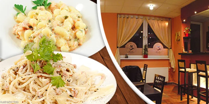 Dvě porce gnocchi nebo špaget v restauraci Zulum