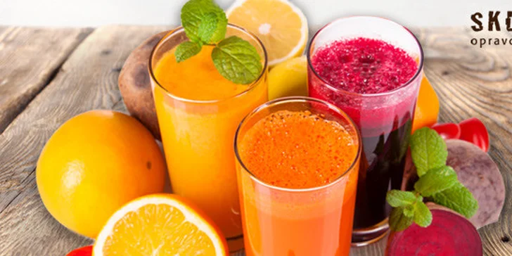 Dva 0,4l BIO ovocné či zeleninové fresh džusy