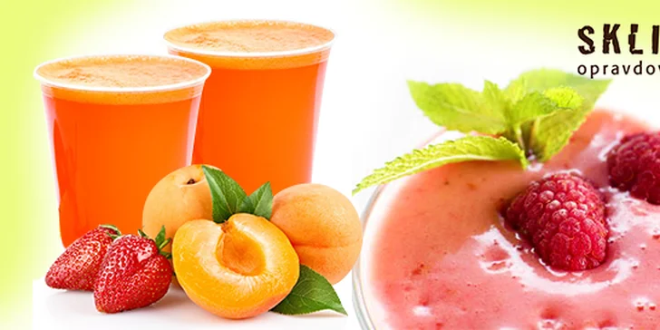 Dva 0,4l BIO ovocné či zeleninové fresh džusy