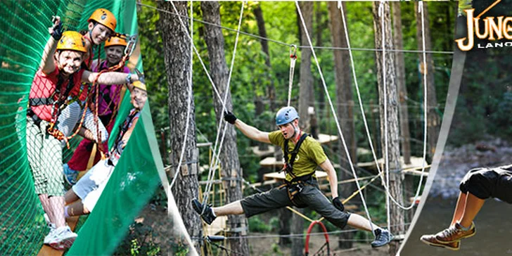 Dobrodružství v Jungle Parku i s volným pádem