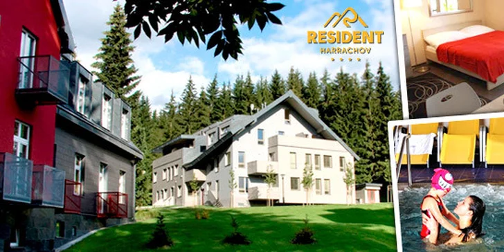 3-5 dní v Resident Harrachov s polopenzí a all-inclusive nápoji pro dva