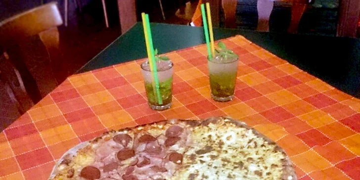Obří jumbo pizza a k ní dvě nealko Mojita zdarma