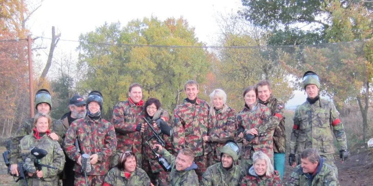 Paintballová hra včetně vybavení a 100 kuliček