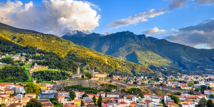 Prohlédnete si město Bellinzona se třemi hrady zapsanými na seznam UNESCO.