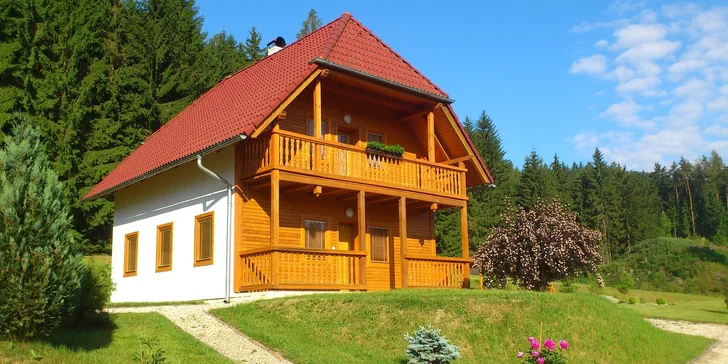 4 nebo 5 dní na chatě s polopenzí, bazénem, masáží a jízdou na koni pro 4-8 osob