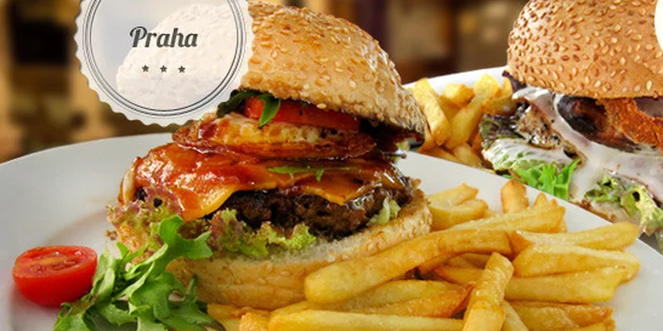 Sleva 50 % na kuřecí či hovězí burger ve Steak & Club