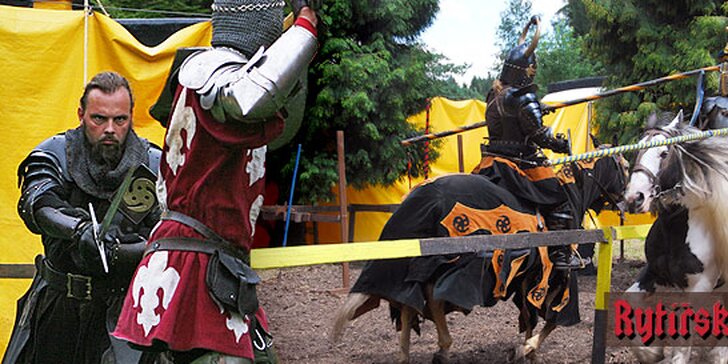 Vstupenka na rytířské turnaje na koních na hradě Kost! Středověké bitvy, řinčení zbraní a souboje udatných rytířů skupiny Ordo Kromen.