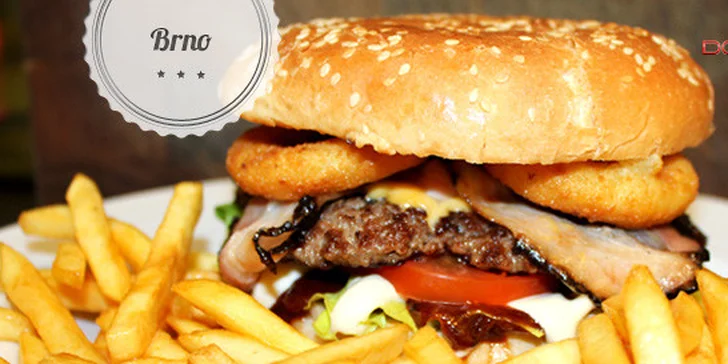 50% sleva na jakýkoli burger v Double Pub