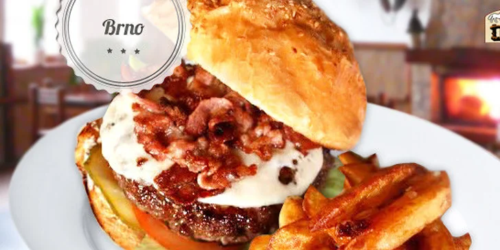 Sleva 40 % na půlkilový burger „Ohrada“ a hranolky