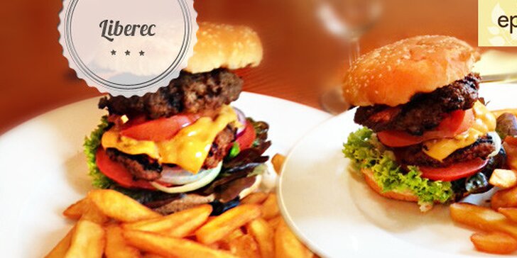 Sleva 40 % na burger a hranolky v restauraci Epocha