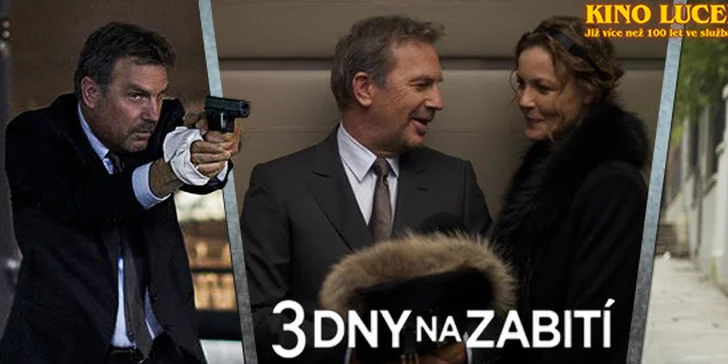 2 vstupenky na thriller 3 dny na zabití v kině Lucerna