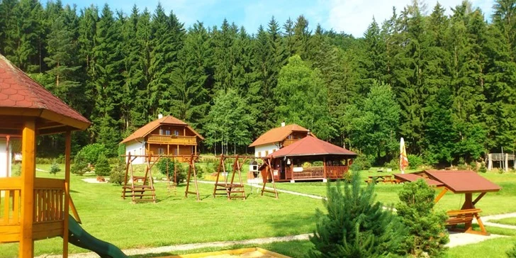 4 nebo 5 dní na chatě s polopenzí, bazénem, masáží a jízdou na koni pro 4-8 osob