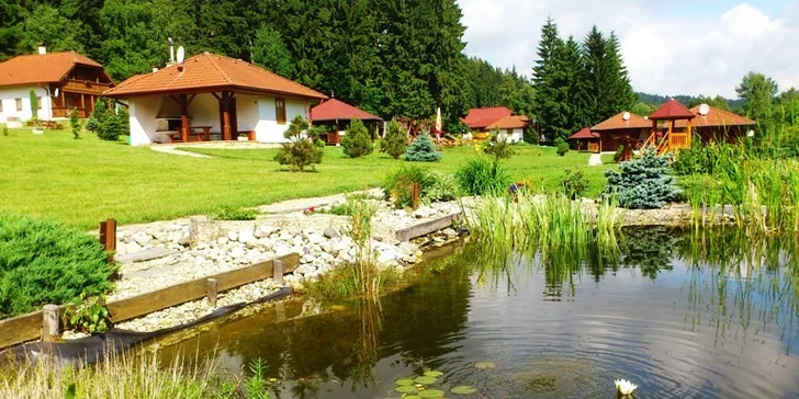 4 nebo 5 dní na chatě s polopenzí, bazénem, masáží a jízdou na koni pro 4-8 osob