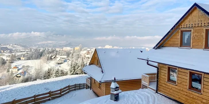 Srubové chatky v polských Beskydech až pro 8 osob