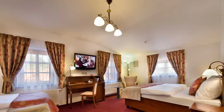 K dispozici vám bude LCD televize, bezplatné připojení na Wi-Fi i minibar.