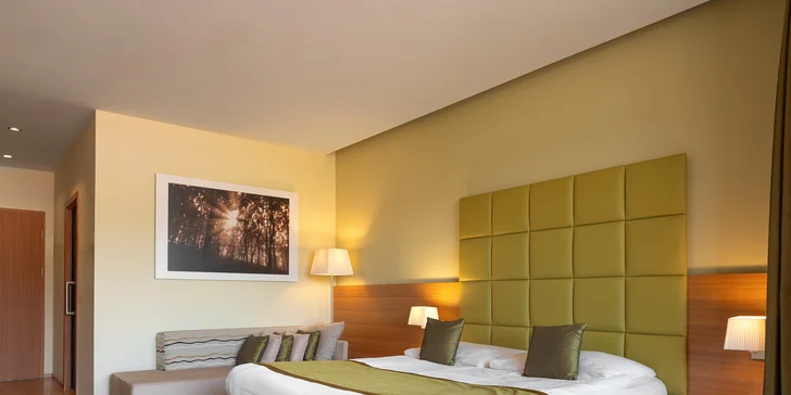 Nechybí ani minibar, trezor či balkon.
