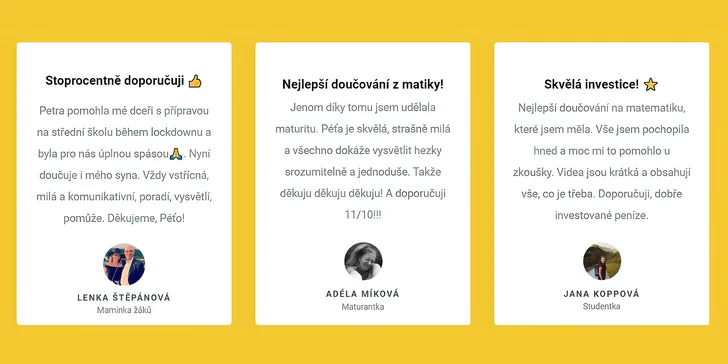 Kurz obsahuje 9 témat (přesně podle požadavků Cermatu) a je kompletní přípravou ke státní maturitě z matematiky – nic jiného není potřeba.