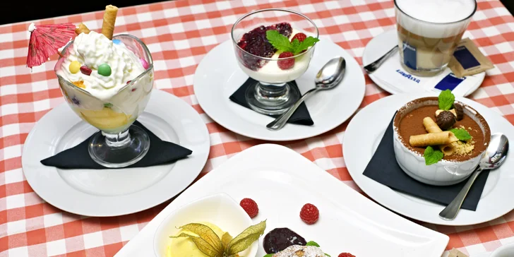 Dezerty jsou výhradně domácí, naláká vás panna cotta, tiramisu nebo si dáte zmrzlinový pohár?