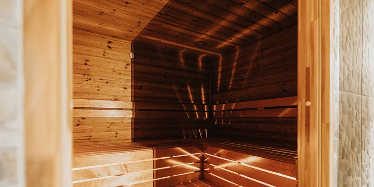 Prostorný a moderně zařízený wellness komplex se nachází přímo v penzionu. 