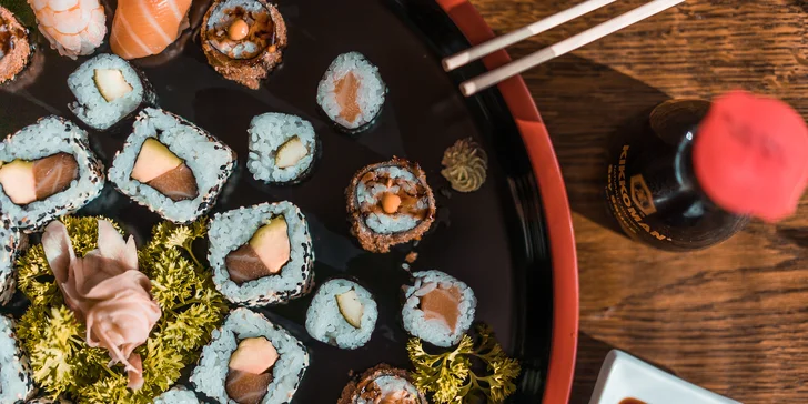 Ochutnáte nigiri, maki, sashimi i obrácené rolky. 