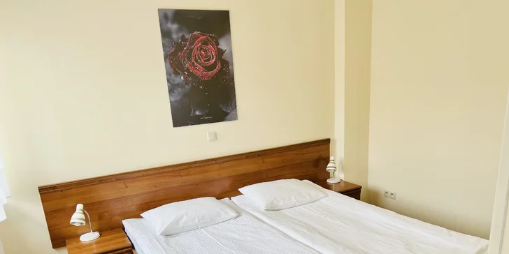 Apartmán je ideální pro páry s dětmi, součástí je ložnice s manželskou postelí a obývák s jednolůžkem a rozkládací pohovkou.