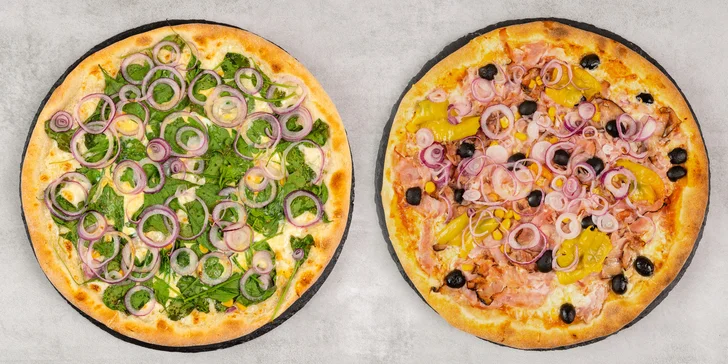 Italská pizza o průměru 33 cm: výběr ze 14 druhů podle tradičních receptur