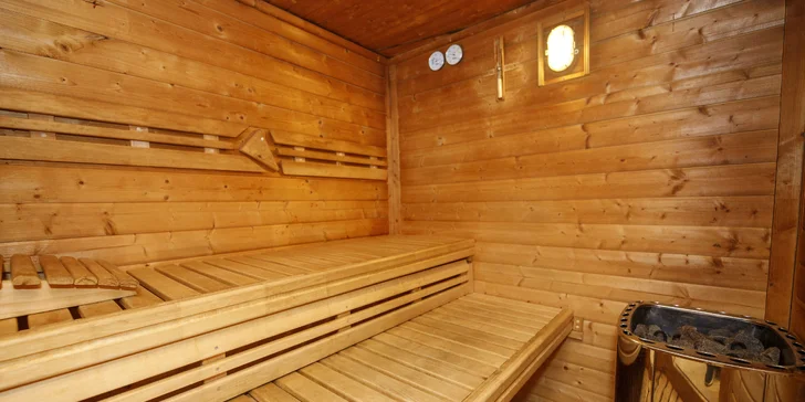 Ve wellness na vás čeká vířivka, finská sauna a infrasauna.