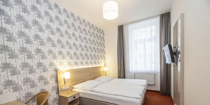 Pokoje jsou elegantní a hezky vybavené.