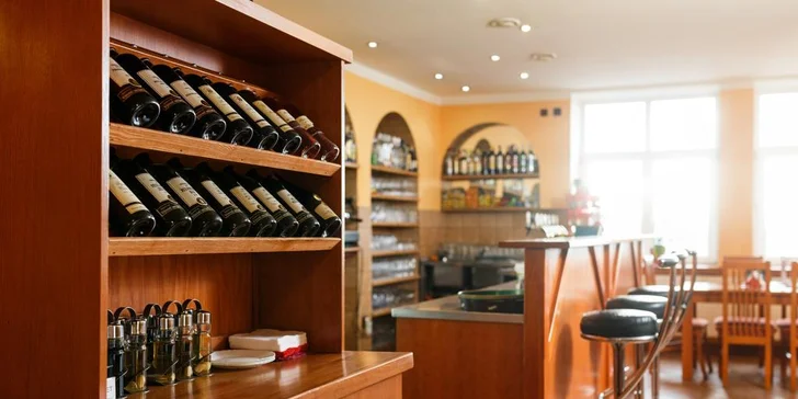 Restaurace má v nabídce kvalitní výběr vín.