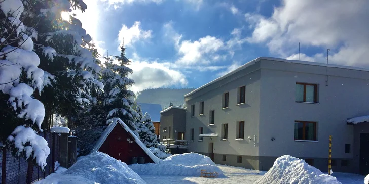 V zime oceníte bežkársku trasu v tesnej blízkosti apartmánov, zjazdovky sú 5 minút odtiaľto.