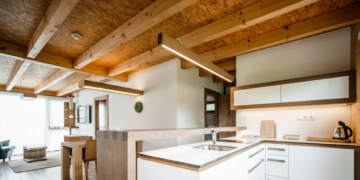 Apartmány disponují plně vybavenou kuchyňkou.