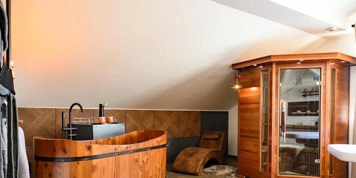 Apartmán Kriváň Deluxe disponuje súkromným wellness centrom, do ktorého budete mať neobmedzený vstup. 