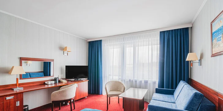 Bydlet budete v pokoji Standard Spa nebo prostornějším Lux. 