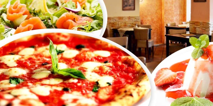 Italské menu pro dva vč. dezertu v pizzerii Santa Maria
