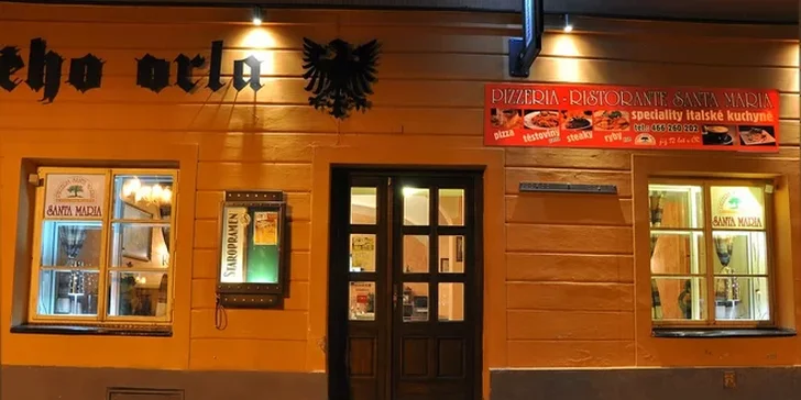 Italské menu pro dva vč. dezertu v pizzerii Santa Maria