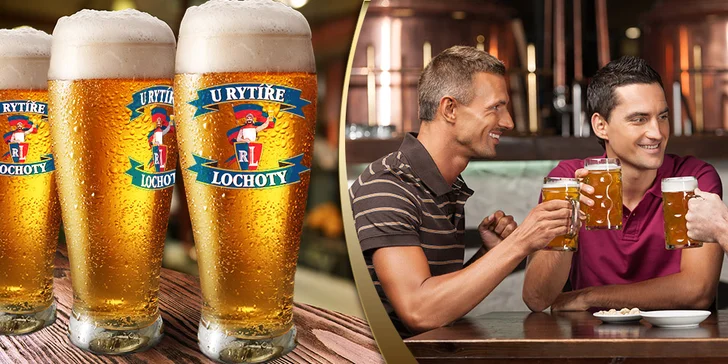 Tři polotmavé 11° ležáky U Rytíře Lochoty
