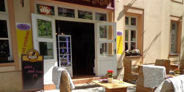 Tempura set pro dva, sorbet i ledový čaj v Abri Sushi