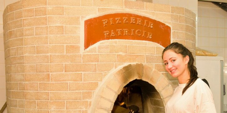Dvě křupavé pizzy dle chuti z Pizzerie Patricie