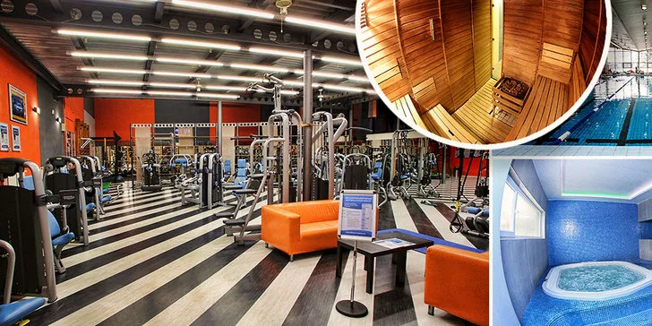 3 vstupy do fitness a 2 vstupy do bazénu v Radlicích