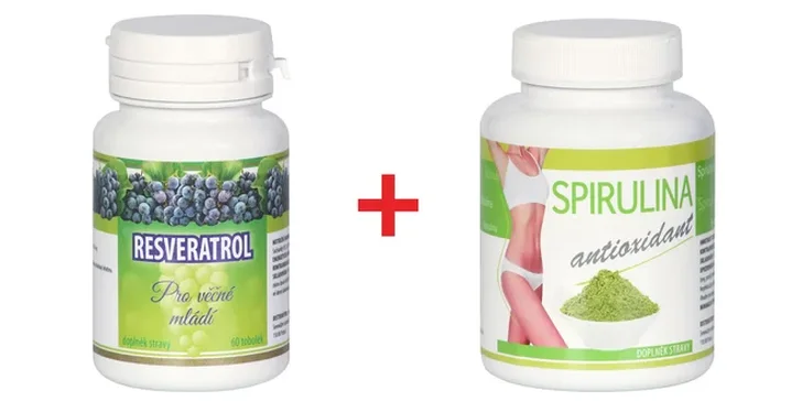Sada na podporu hubnutí a imunity Resveratrol a Spirulina