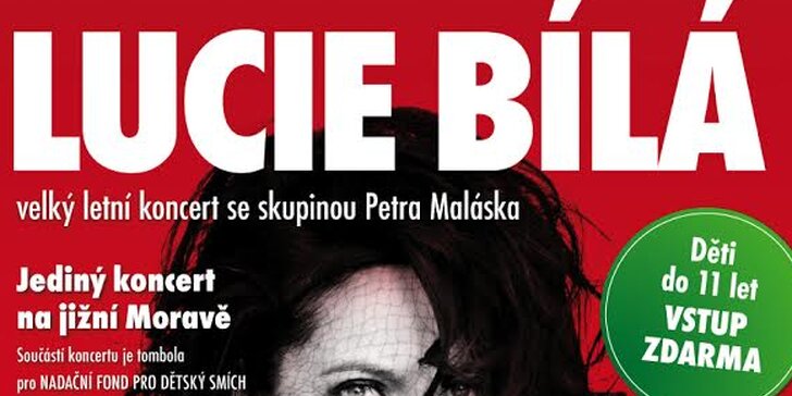 Koncert Lucie Bílé v letním kině v Tišnově u Brna